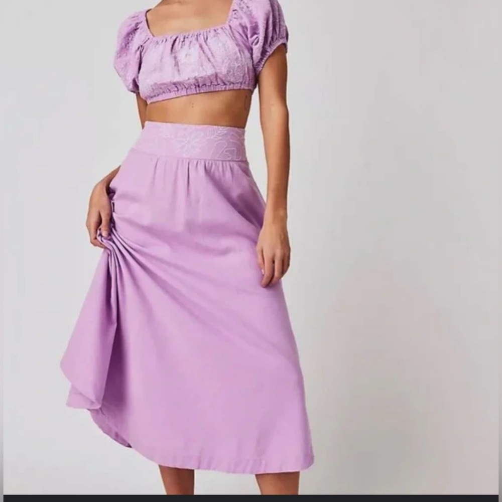 New Free People   Lotus Skirt And Top  Set